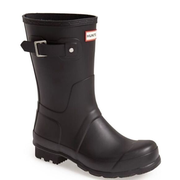 HUNTER Men's Original Short Waterproof Rain Boot, Rubber Black, Size 13, NWT - Picture 17 of 17